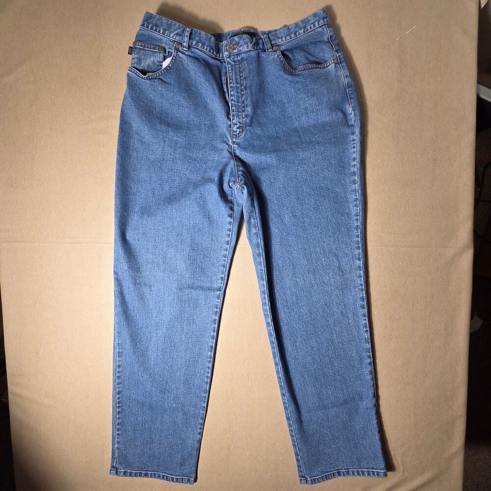 Lauren Ralph Lauren Women 18W Straight Leg Mom Jeans Medium Wash 36x30 Denim